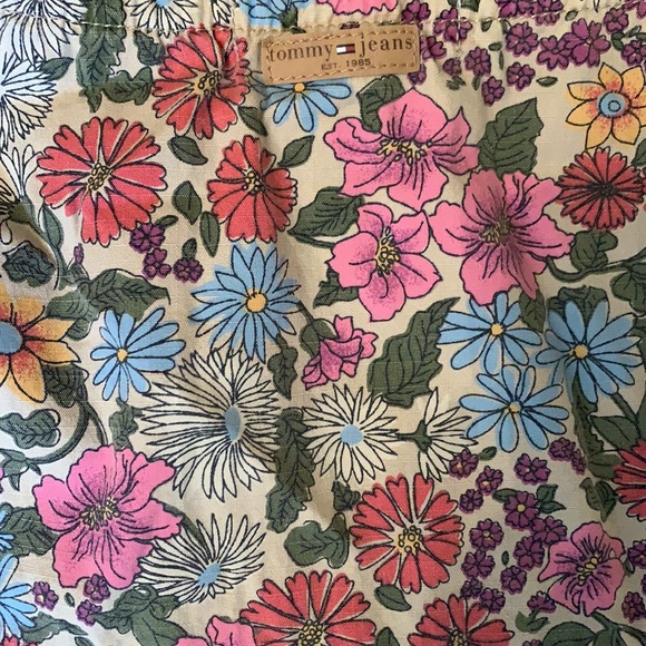 Vintage Y2K Tommy Jeans Floral Tiered Skirt Juniors Sz 17 - Picture 4 of 8